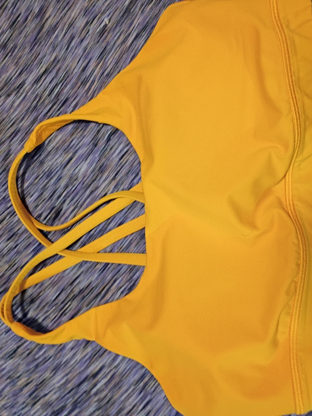 Yellow Strappy Sports Bra